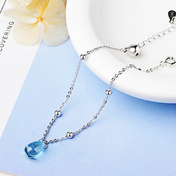 [Set of 3]925 Sterling Silver Crystal Water Drop u - Picture 8 of 11